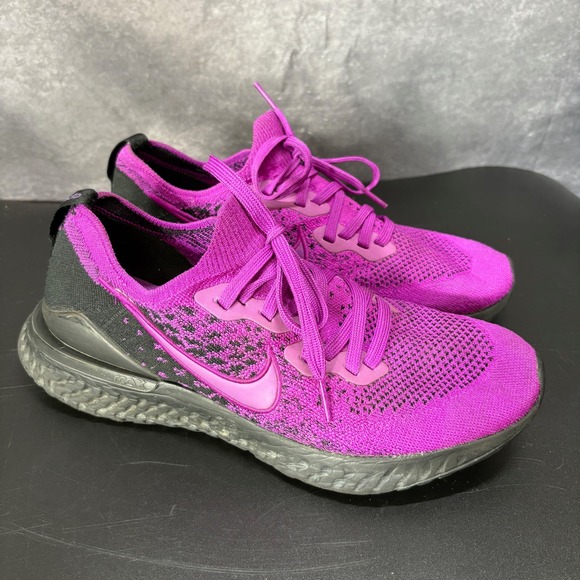 Nike Epic React Flyknit Running Shoes Sneakers Women's 9.5 BQ8928 Purple Black - Picture 1 of 12